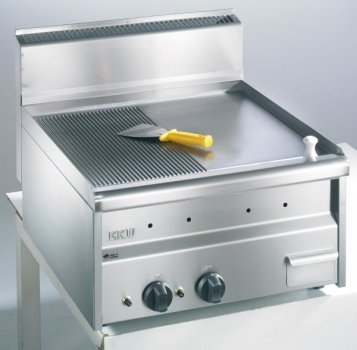 EKU Gas Grill-Platte ½ gerillt ½ glatt 9 kW
